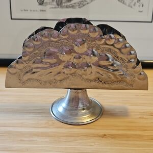 Vintage 90s Elegant Silver Napkin Holder